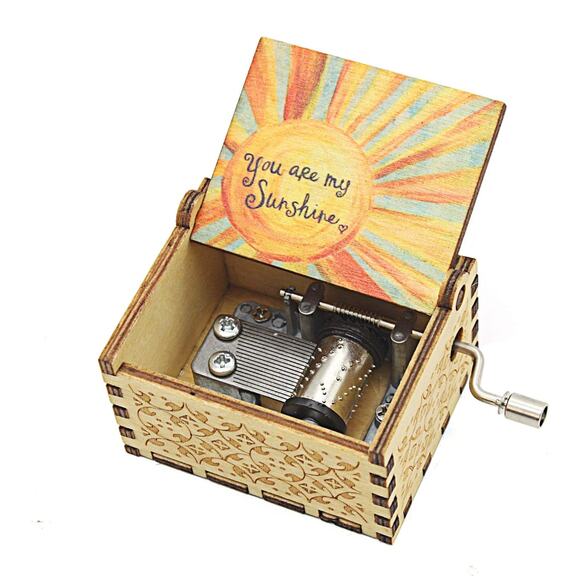 BOGO You are My Sunshine Wood Music Boxes,Laser Engraved BUY 1 GET 1 - Picture 4 of 7